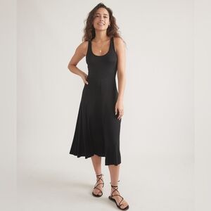 Marine Layer Women's Lexi Rib Fit-And-Flare Dress - Black - XL